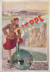 French Railways poster advertising the attractions of Dieppe, c.1896